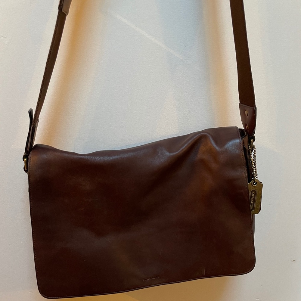 COPY - Men’s Coach brown leather satchel/computer bag